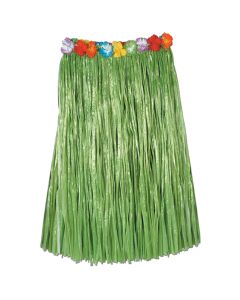 31W x 28L Green Beistle Adult Raffia Hula Skirt Party Supplies 