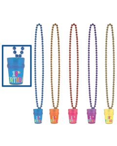 Beistle Rainbow Beads w/ Pride Medallion - 1ct. - Party Adventure