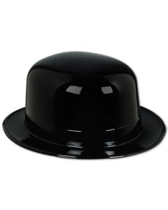 Glitter Cerise Plastic Bowler Hat Glitter Cerise Plastic Bowler Hat