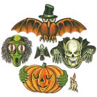 Vintage Halloween Totem Pole Cutouts