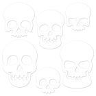 Plastic Die-Cut Skulls