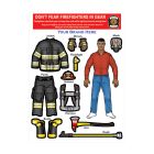 Fireman Dress-Up Peel 'N Place Activity Sheets (African American Male)