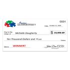 Standard 4mm White Corrugated Plastic Promotional Check