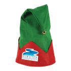 Green Felt Elf Hat w/Red Felt Trim & Bell - Heat Transfer