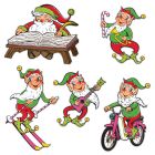 Vintage Christmas Santa & Elves Cutouts