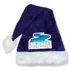 Blue Velvet Santa Hat w/White Plush Trim - Heat Transfer