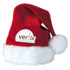 Red Velvet Santa Hat w/White Plush Trim - Heat Transfer
