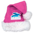 Pink Velvet Santa Hat w/White Plush Trim - Heat Transfer
