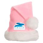 Light Pink Santa Hats w/ White Plush Trim