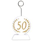 Glittered "50" Photo/Balloon Holder