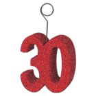 Glittered "30" Photo/Balloon Holder