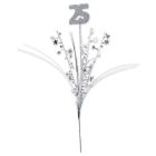 Glittered "25" Metallic Star Spray