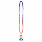 Rainbow Beads w/ a Custom Shaped PVC Medallion
