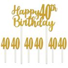Happy "40th" Birthday Cake Topper
