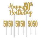 Happy "50th" Birthday Cake Topper