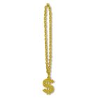 Gold Chain Beads w/"$" Medallion