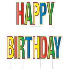 Plas Jumbo Happy Birthday Yard Sign Set