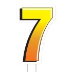 Plastic "7" Yard Sign
