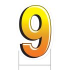 Plastic "9" Yard Sign
