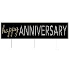 Plastic Jumbo Happy Anniv Yard Sign