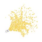 Push-Up Gold Confetti Poppers w/ 2"Custom Round Decal