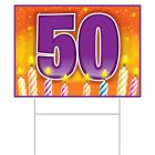 Plastic "50" Birthday Yard Sign
