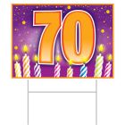 Plastic "70" Birthday Yard Sign