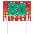 Plastic "80" Birthday Yard Sign