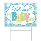 Plastic Welcome Baby Yard Sign