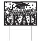 Plastic Congrats Grad Yard Sign