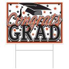 Plastic Congrats Grad Yard Sign