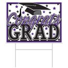 Plastic Congrats Grad Yard Sign