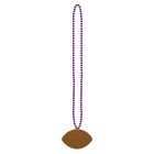 Beads w/Football Medallion