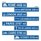 Travel Street Sign Cutouts