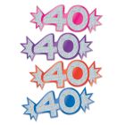 40 Mini Glittered Foil Cutouts
