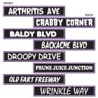 Over The Hill Street Sign Cutouts