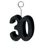 Glittered "30" Photo/Balloon Holder