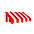 3-D Red & White Awning Wall Decoration