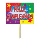 Plastic Feliz Cumpleanos Yard Sign