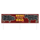 Plastic Jumbo Bring On The BBQ Yard Sign
