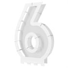 Balloon Mosaic Number "6" Frame