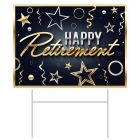 Plastic Happy Retirement Yard Sign