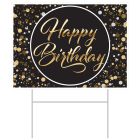 Plastic Happy Birthday Yard Sign