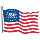 Semiquincentennial Flag Cutouts