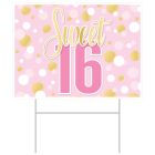 Plastic Sweet 16 Yard Sign