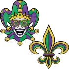Jumbo Mardi Gras Cutouts