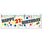 Happy "21st" Birthday Sign Banner