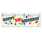 Happy "30th" Birthday Sign Banner