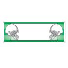 Opposing Helmets Sign Banner