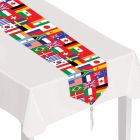 Printed International Flag Table Runner